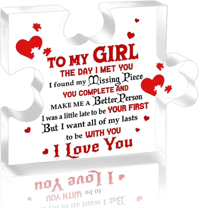 I Love My Gf, I Love My Girlfriend, Gf Gifts, Miss You, Gift for Gf, Valentines Day Gifts for Gf, Girlfriend Birthday Gift Ideas, Soulmate Gifts for Her, To My Girl Acrylic Block