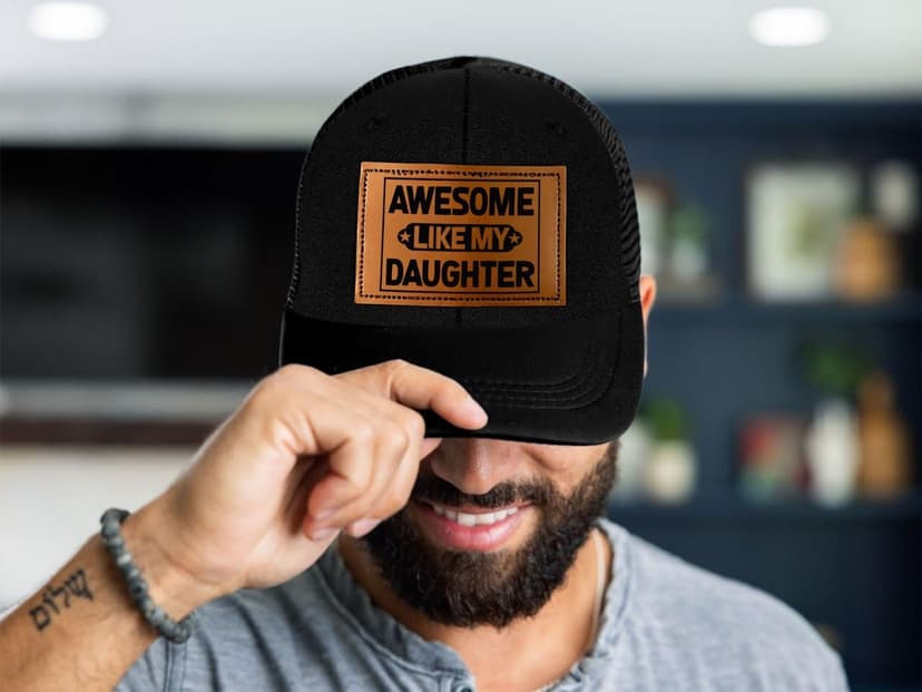 Gifts for Dad from Daughter - Funny Father Hat for Christmas - Dad Birthday Gifts from Daughter - Adjustable Fit, Comfortable Cotton, Perfect Present for Awesome Father Daughter Trucker Hat