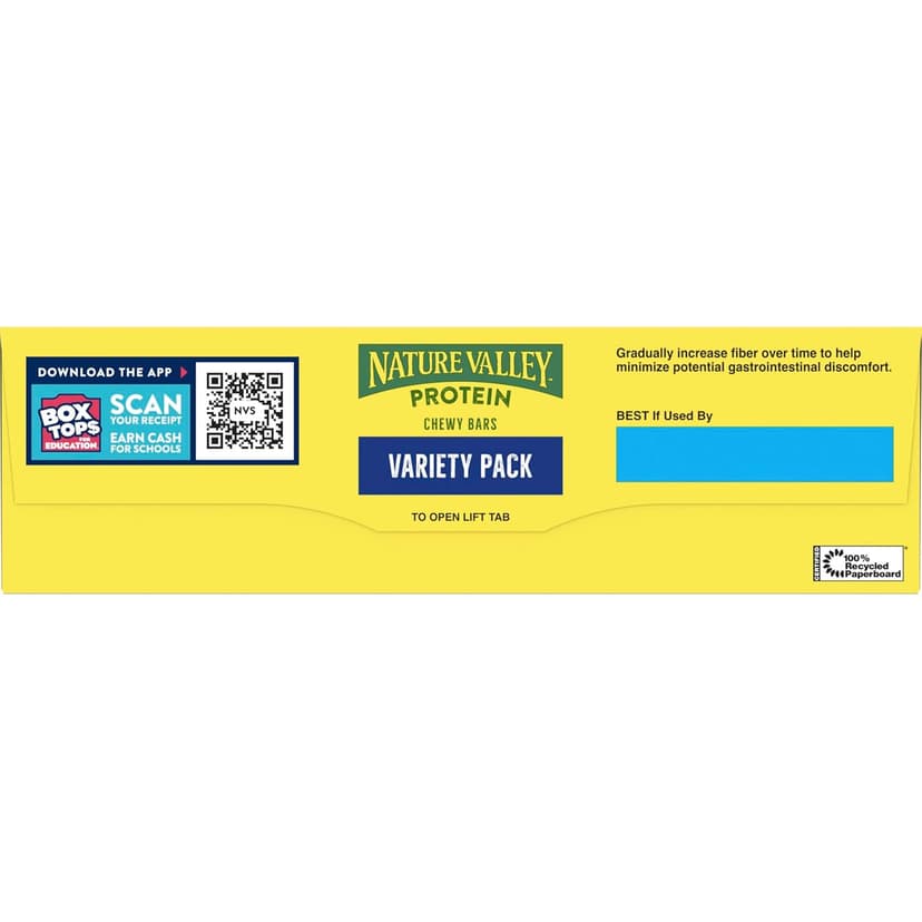 Nature Valley Protein Bars Variety Pack, Gluten Free Chewy Granola Snack Bars, 10g Protein, Peanut Butter Dark Chocolate, Salted Caramel Nut, Peanut Almond Dark Chocolate, 15 Count, 21.3 oz Box