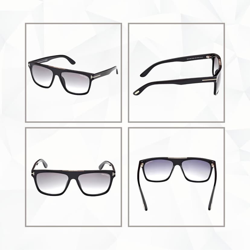 Tom Ford FT0628 Cecilio-02 Square Sunglasses for Men +BUNDLE with ACCESSORY EYEWEAR KIT