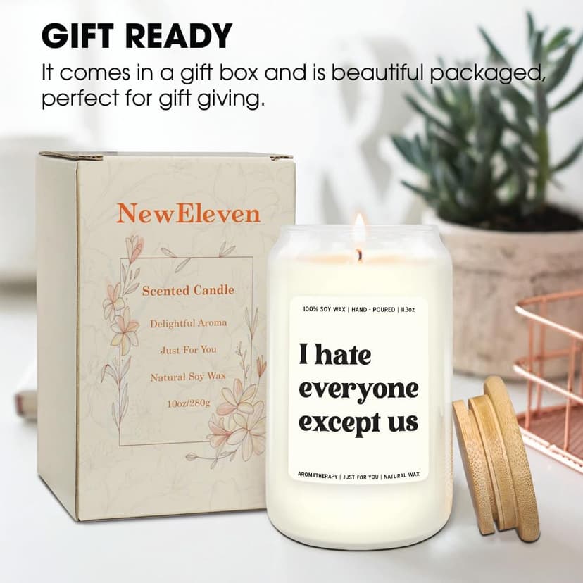 NewEleven Gifts for Women Friendship - Funny Gift for Friends Female - Unique Friendship Gifts for Women, Friend, Female, Bestie, BFF, Soul Sister, Work Bestie - Candle