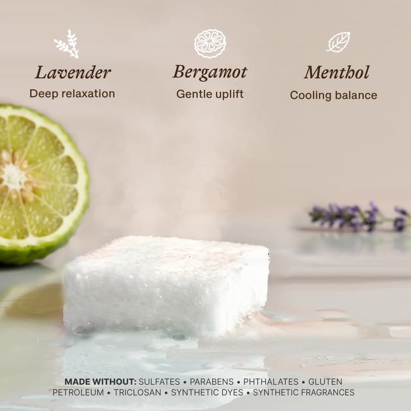 Lavender Shower Steamers Aromatherapy – USA Made with Bergamot Essential Oil, Valentines Day Gifts for Her, Large Shower Tablets for Women & Men, Stress Relief & Relaxing Calming Pamper Gifts