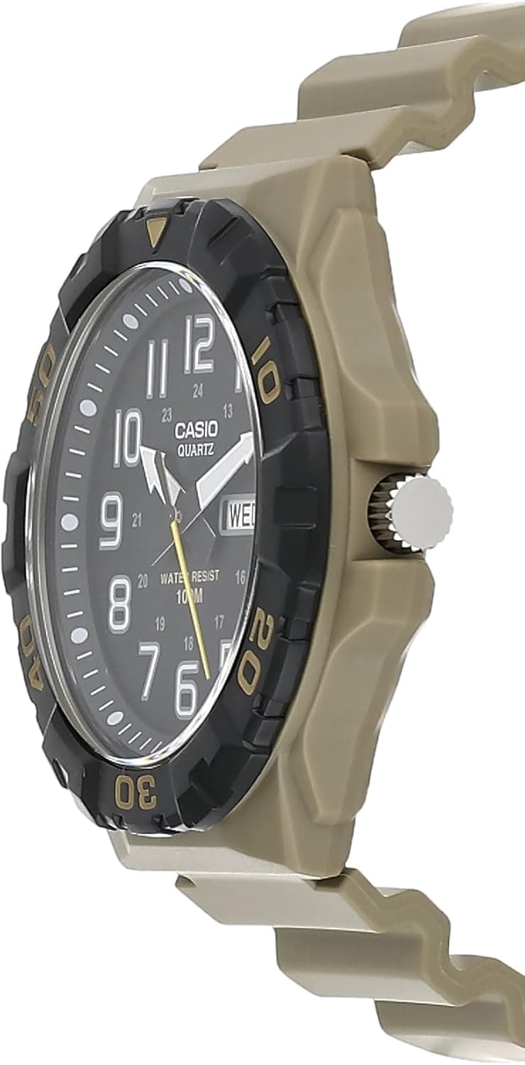 Casio MRW200H Series | Men's Analog Watch | Sporty Design | 100 Meter Water Resistance | Date Display | Rotary Bezel | Regular Time Keeping (HR, Min, SEC, PM, Date, Day) | 3 Year Battery