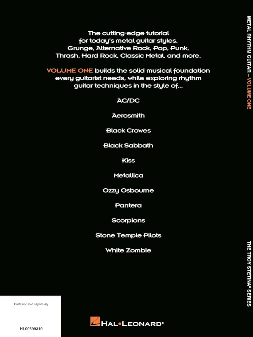 Metal Rhythm Guitar Vol. 1 Troy Stetina | Heavy Metal Guitar Method with Tabs and Online Audio | Rhythm Training for Beginners and Advanced Players | Electric Guitar Instructional Book 