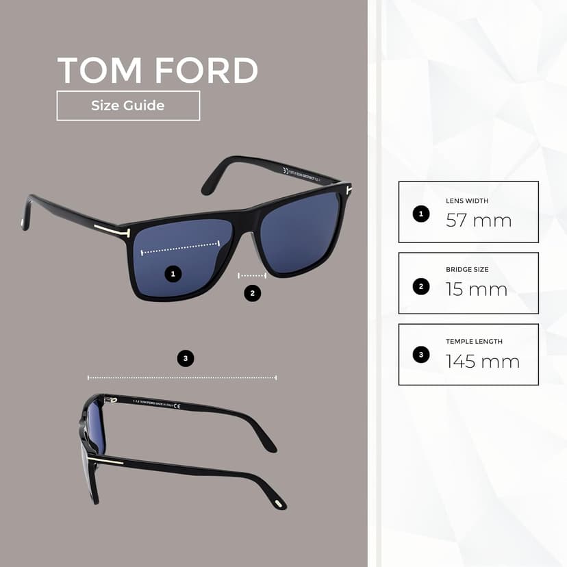 Tom Ford Fletcher FT0832 Square Sunglasses for Men +BUNDLE with ACCESSORY EYEWEAR KIT