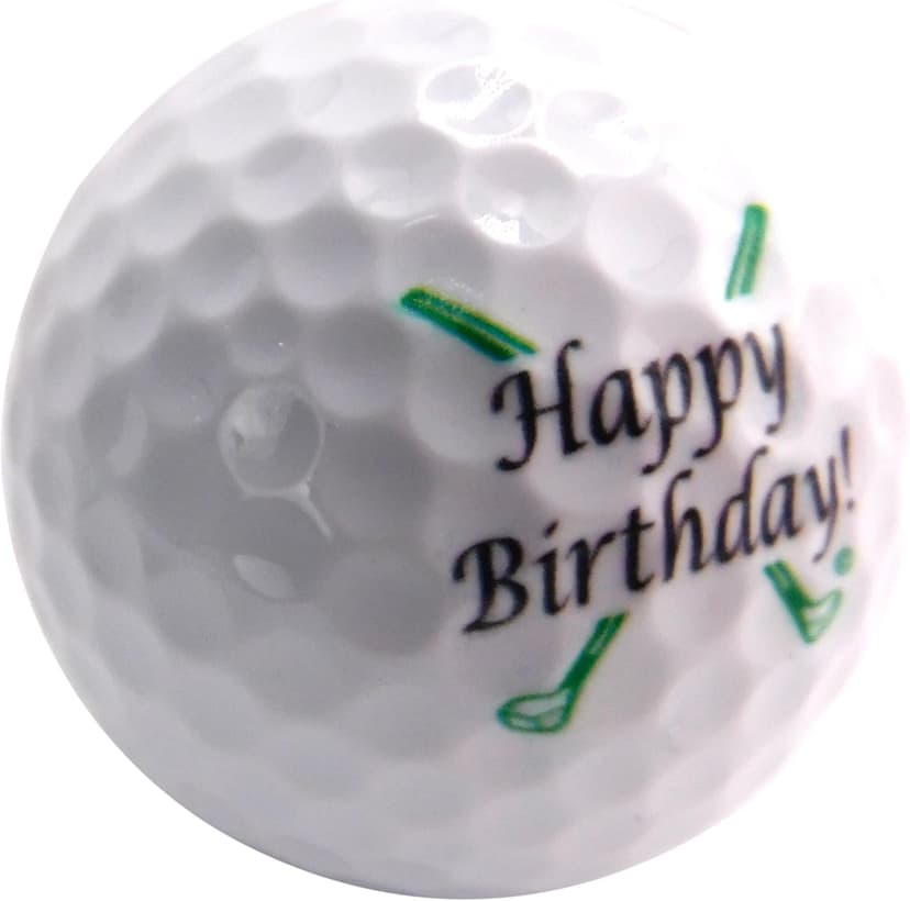 Westmon Works Happy Birthday Golf Ball Birthday Novelty Golfer Present for Dad or Golfing Fan One Standard Size Unit