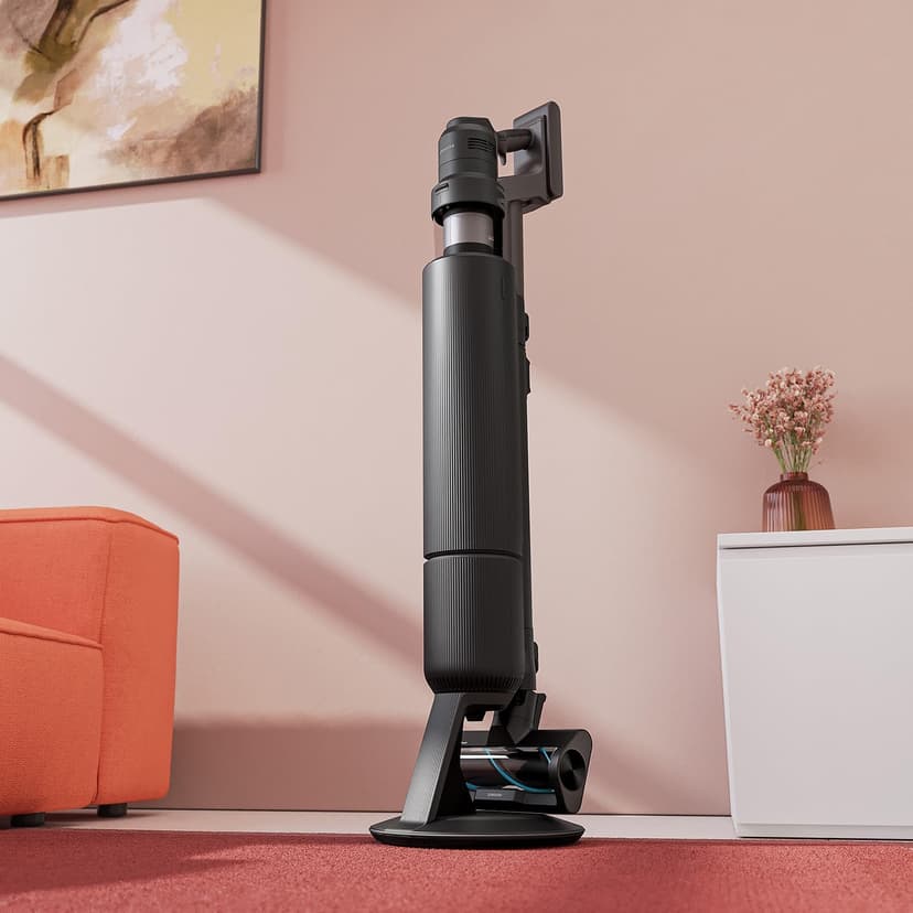Samsung Bespoke AI Jet Ultra Cordless Stick Vacuum with All-in-One Clean Station, 400AW Powerful Suction, Long Battery Life, Anti-Tangle Pet Tool, 2025, Satin Black, VS90F40DMK/AA