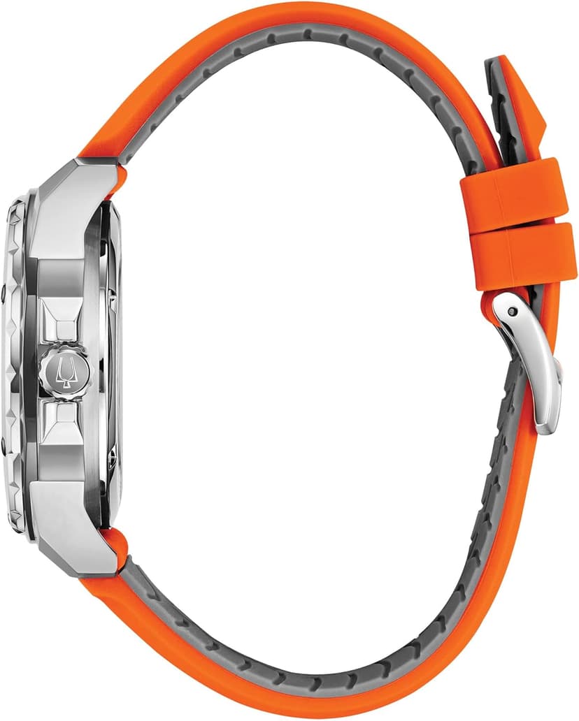 Bulova Men's Marine Star 'Series A' Automatic Watch with Orange Silicone Strap Style: 98A226