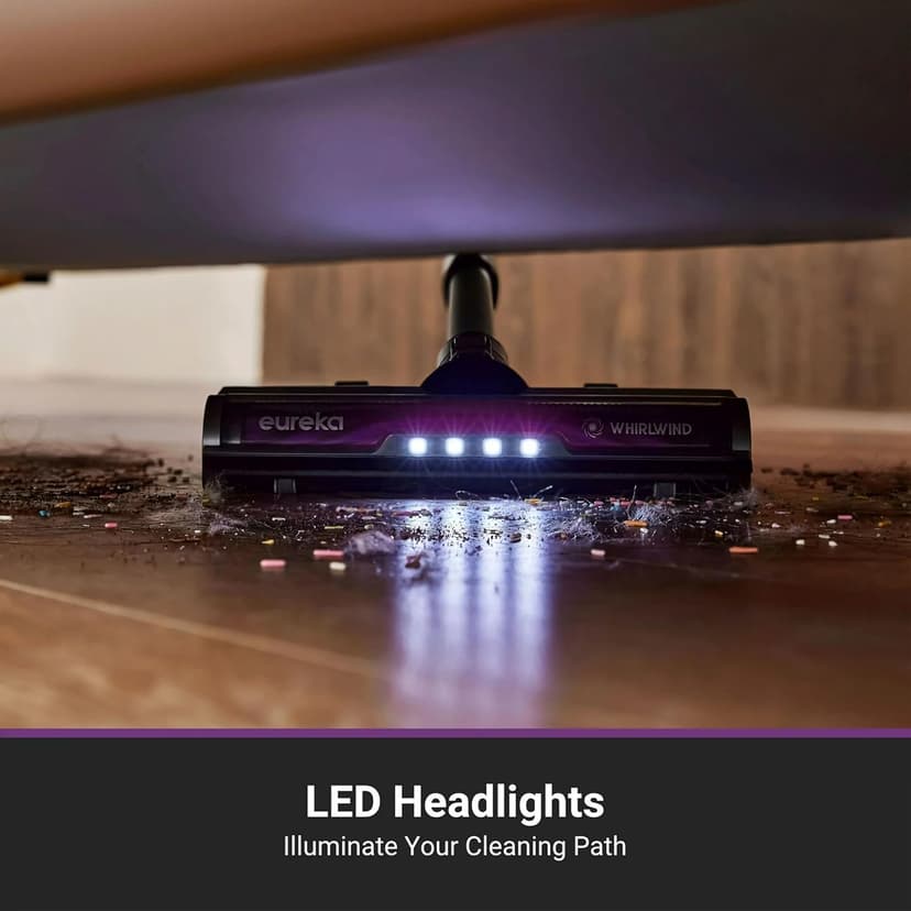 Eureka Stylus Elite NEC490BL Cordless Stick Vacuum, 350W Powerful Suction, Self-Emptying Station, 60-Min Runtime, Anti-Tangle Brushroll, 5-Layer HEPA Filtration, Ideal for Pet Hair&All Floor Types