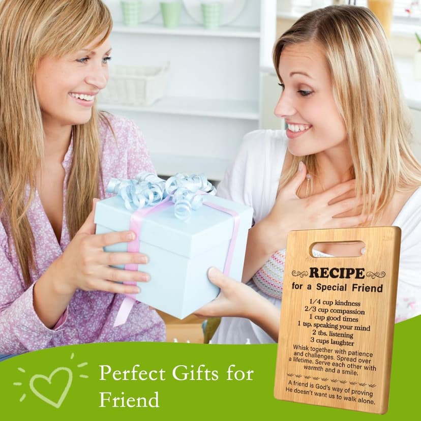 Best Friend Birthday Gifts for Women, Friendship Gifts for Women Friends, Unique Gifts for Friend Mothers Day, Bestie Bff Thank You Gift for Bestfriend Idea Recipe for a Special Friend Cutting Board