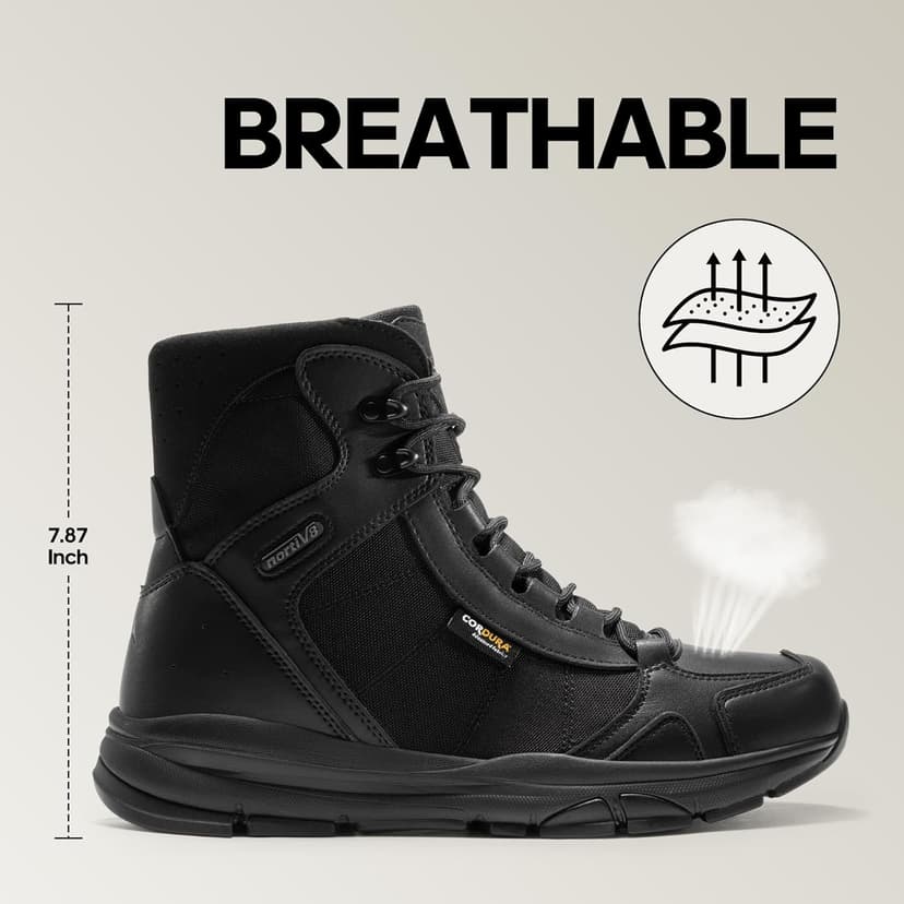 NORTIV 8 Men's Lightweight Military Tactical Work Boots Outdoor Hiking Motorcycle Combat Boots