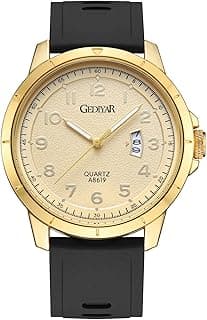 GEDIYAR Mens Quartz Analog Wrist Watches Calendar Date Waterproof Big Large Face Watch for Men Business Casual Dress Sports