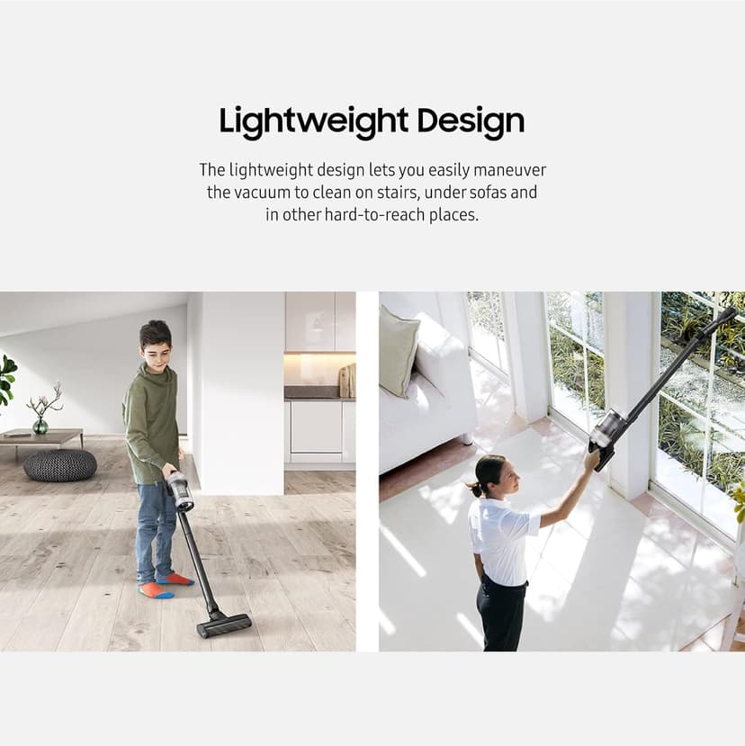 Samsung BESPOKE Jet Cordless Stick Vacuum Cleaner w/ Clean Station, Powerful Multi-Surface Floor Cleaning for Carpet, Hardwood, Tile, 5-Layer Filter, Lightweight, VS20A9580VB/AA, 2023, Midnight Blue