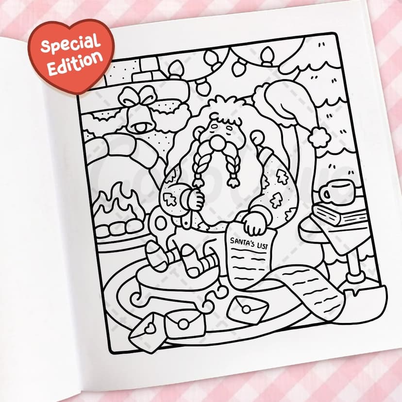 Cozy Christmas: Coloring Book for Adults and Kids (Cozy Spaces Coloring)