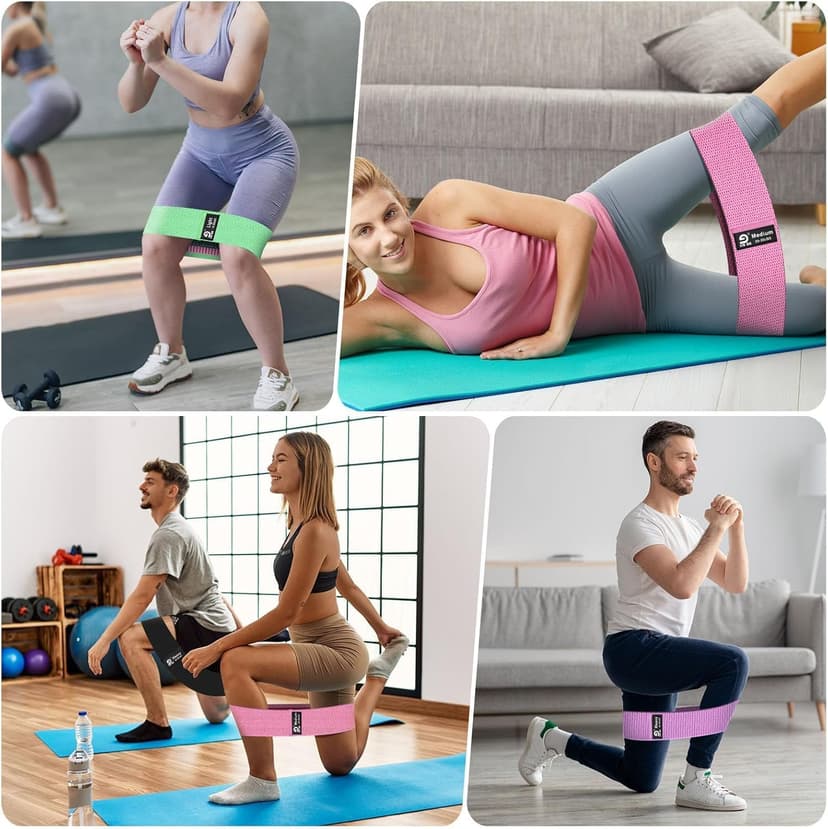 Thick Fabric Booty Bands – Resistance Loop Bands for Glutes & Legs, Home Gym, Pilates & Yoga – JIN BD