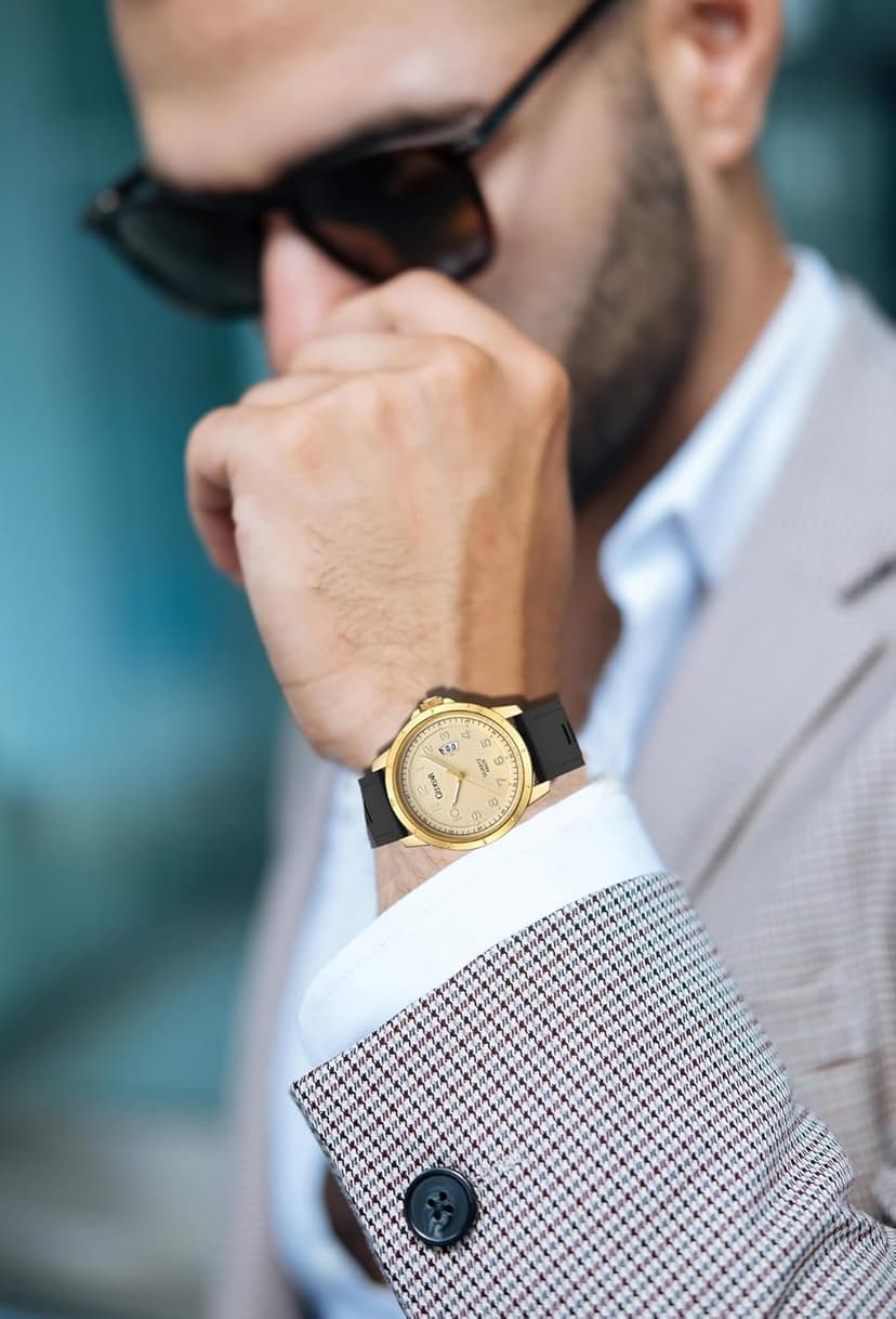 GEDIYAR Mens Quartz Analog Wrist Watches Calendar Date Waterproof Big Large Face Watch for Men Business Casual Dress Sports