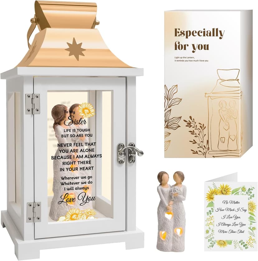 Homazing Sister Gifts Lantern - Unique Sister Gift Ideas for Mothers Day, Christmas, Thanksgiving