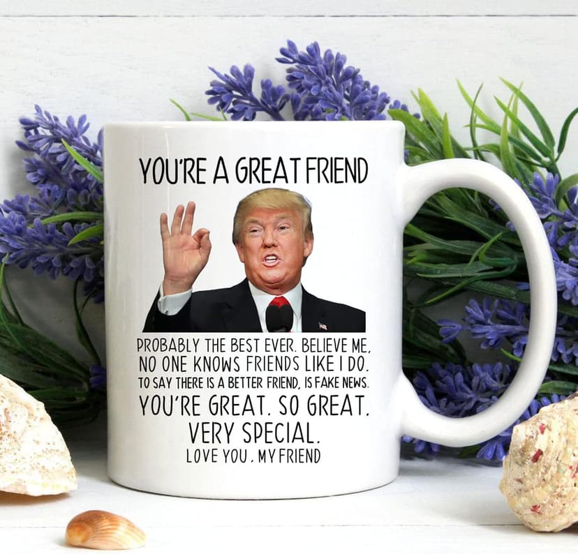 Aurahouse You're A Great Friend 11 Oz Coffee Mug, Christmas Gifts for Friends Men Women, Birthday Gifts for Best Friend, Funny Father's Day Gift Friends Present Ceramic Cup