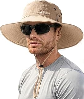 FURTALK Sun Hats for Men Fishing Hat UPF 80+ Foldable Wide Brim Outdoor Hiking Beach Summer Hats
