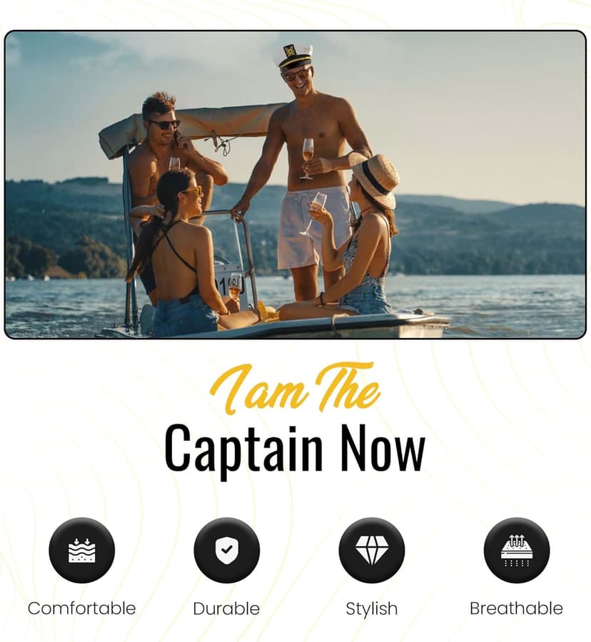 Bachelor Party Captain's Hat - Groom to Be Nautical Bachelor Hat | Funny Accessory Boats n' Hoes Bridal Shower