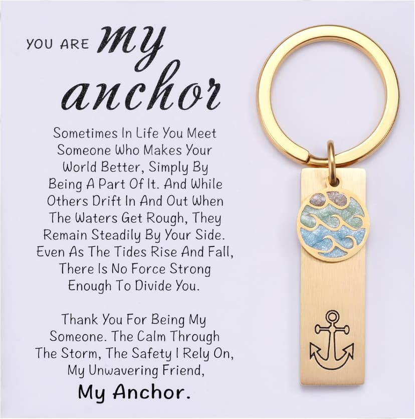 MIXJOY You Are My Anchor Keychain, Bestie Gifts for Women, Gifts for Best Friend Woman, Through Thick and Thin, Small Bestie Friendship Birthday, My Tribe, Close Female Friends Through Rough Times