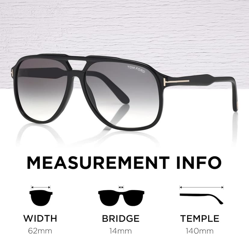 Tom Ford FT0753 RAOUL Navigator Shape Sunglasses + Bundle With eSHADES Eyewear Cleaning Kit