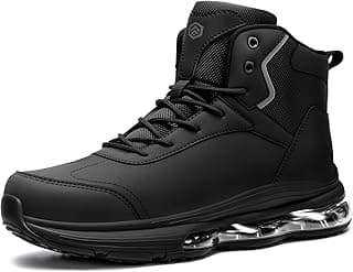 LARNMERN Steel Toe Work Boots Men Waterproof Non Slip Shoes Comfortable Lightweight Side Zipper Industrial Safety 6 Inch Boots