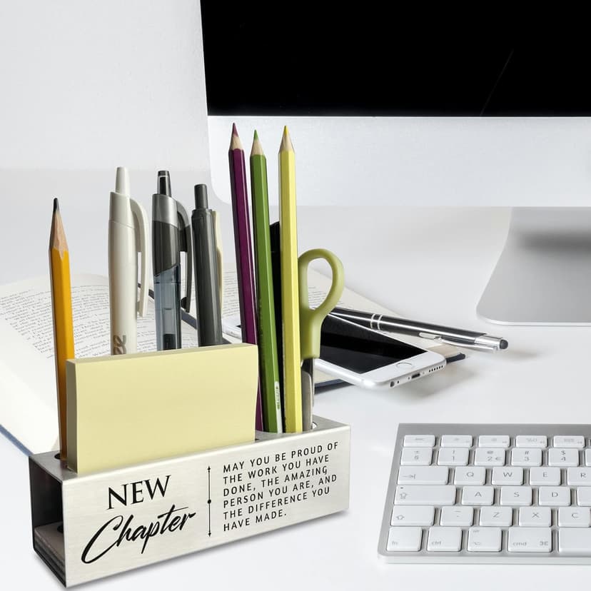 akeke New Chapter Gifts for Women, Job Promotion Gifts, New Beginnings Gifts for Coworkers, Appreciation Thank You Coworker Leaving Gifts New Job Moving Away Pencil Holders & Pen Holders ASB65