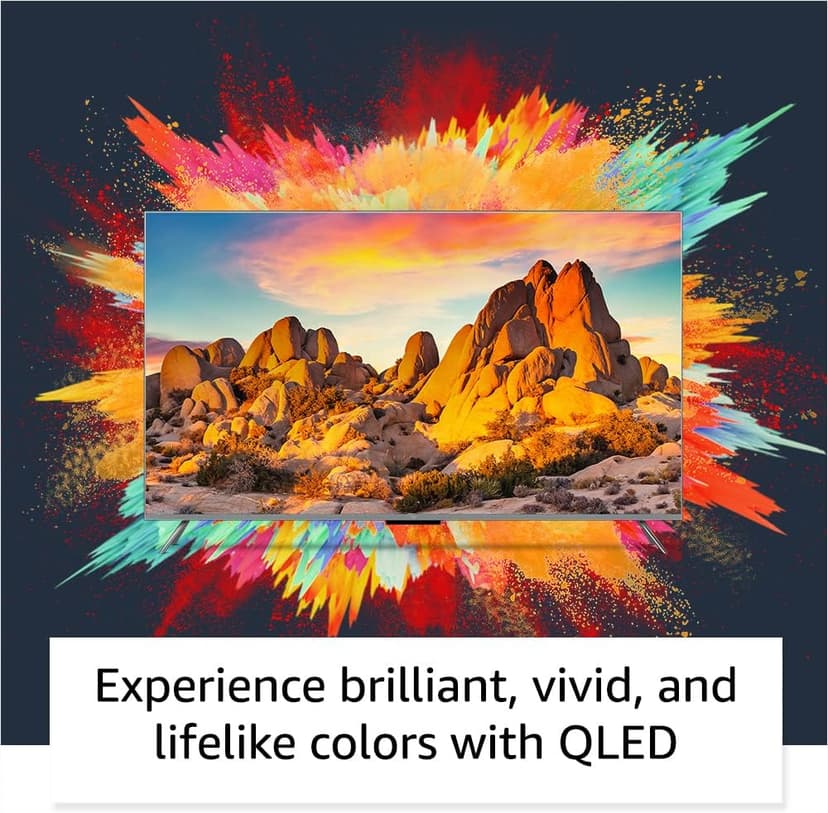 Amazon Fire TV 65" Omni QLED Series 4K UHD smart TV, Dolby Vision IQ, Fire TV Ambient Experience, local dimming, hands-free with Alexa