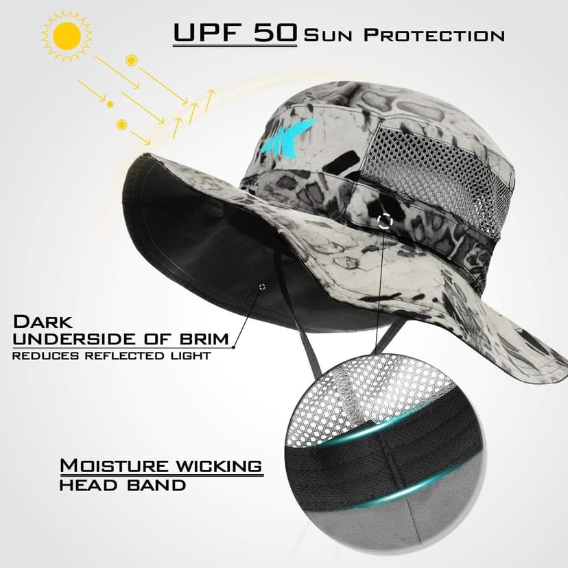 KastKing Sol Armis UPF 50 Boonie Hat - Sun Protection Hat, Fishing Hat, Beach & Hiking Hat, Paddling