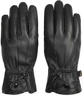 REED Men's Genuine Leather Warm Lined Driving Gloves - Touchscreen Texting Compatible