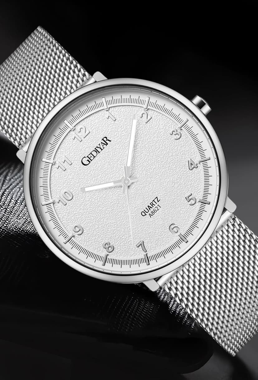 GEDIYAR Mens Minimalist Watches with Slim Case Ultra Thin Waterproof Fashion Sports Analog Quartz Simple Wrist Watch for Men