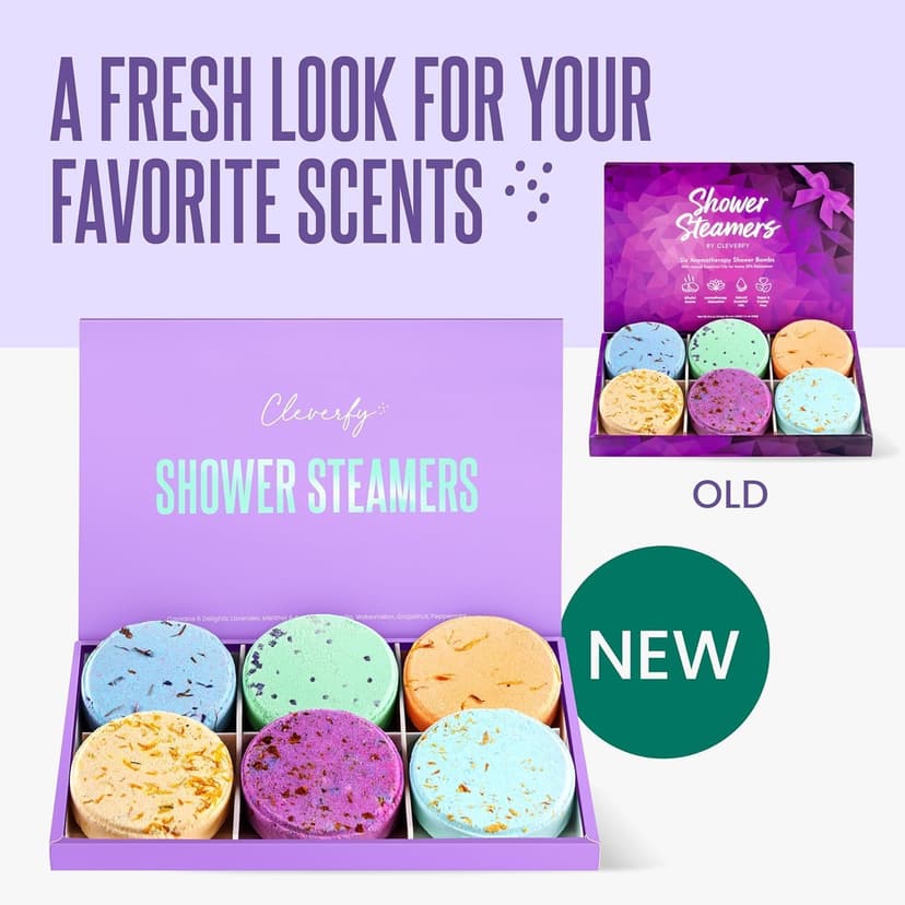 Cleverfy Shower Steamers Aromatherapy for Women and Men – Self-Care Shower Bombs for Stress Relief and Relaxation – 6 Tablets