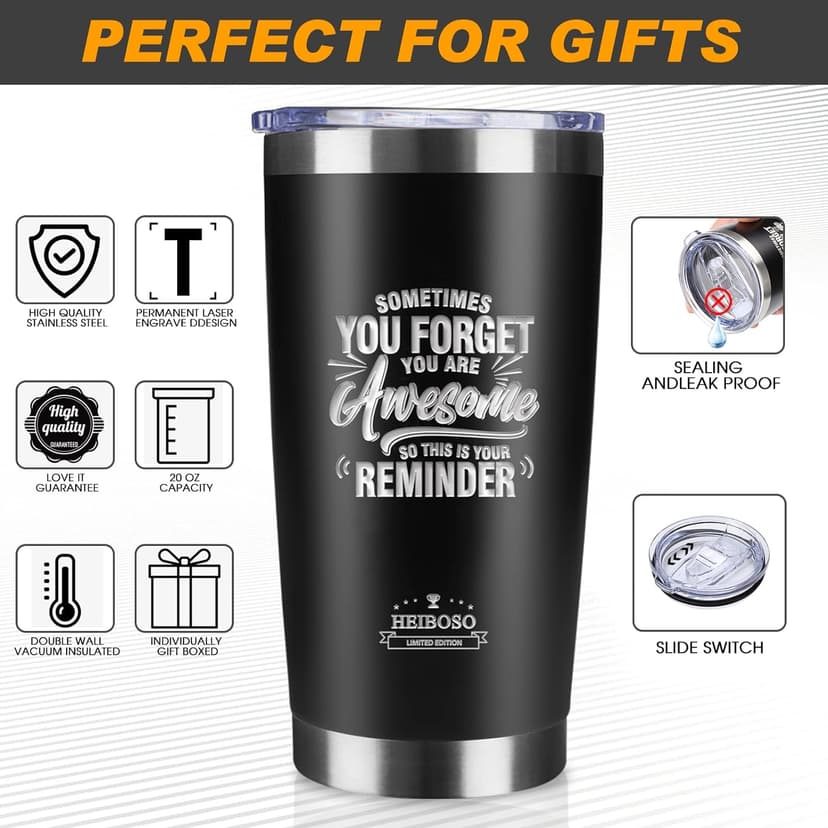 Gifts for Men - 6-in-1 Gift Set with Stainless Steel Tumbler,Multi-Tool Knife,LED Gloves & Tool Pen Keepsake Box | Last Minute Birthday, Father's Day Anniversary Box Gifts for Dad,Husband
