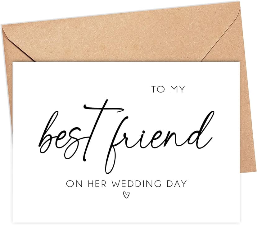 Wedding Card For Bride - To My Best Friend Wedding Gift For Her - Best Friend Gift - Congratulations Handmade Cards For Bride - Bestie