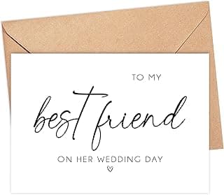 Wedding Card For Bride - To My Best Friend Wedding Gift For Her - Best Friend Gift - Congratulations Handmade Cards For Bride - Bestie