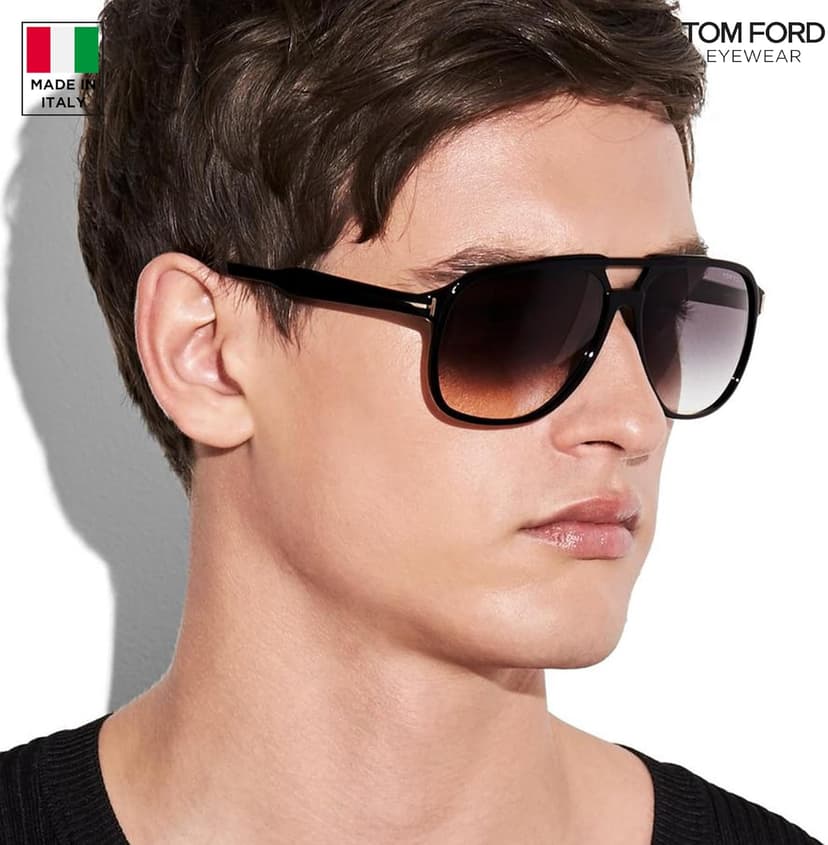 Tom Ford FT0753 RAOUL Navigator Shape Sunglasses + Bundle With eSHADES Eyewear Cleaning Kit