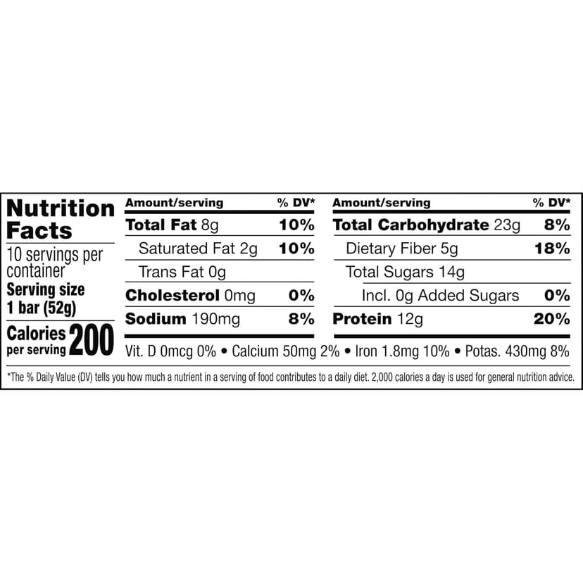 RXBAR Protein Bars, Protein Snack, Snack Bars, Chocolate Sea Salt, 18.3oz Box (10 Count)