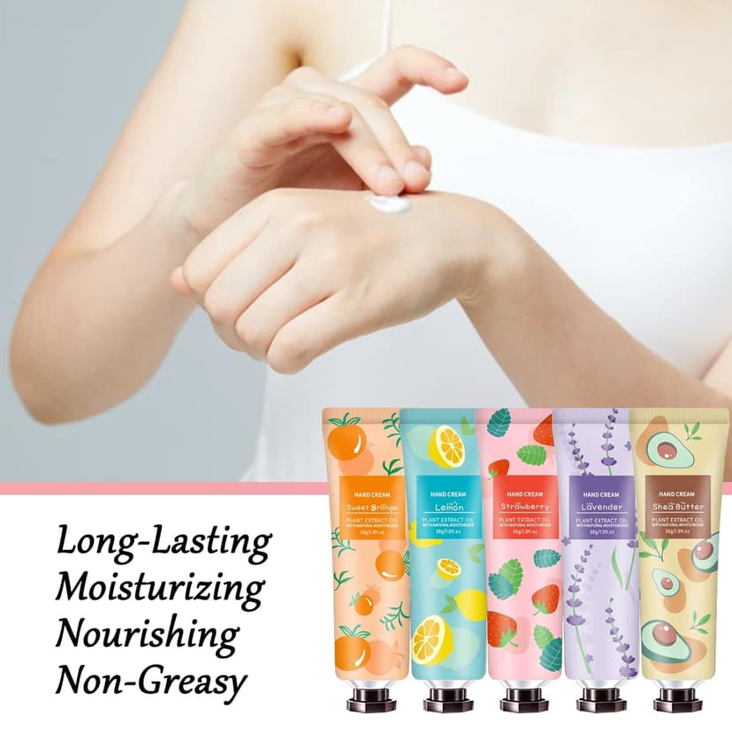 10 Pack Hand Cream for Dry Cracked Hands, Birthday Gifts for Women,Bridesmaid Gifts, Thank You Gifts, Teacher Appreciation Gifts, Natural Plant Fragrance Mini Hand Lotion Moisturizing Hand Care Cream