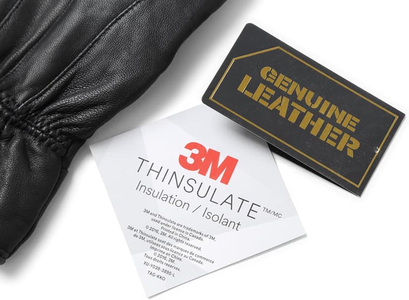 REED Men's Genuine Leather Warm Lined Driving Gloves - Touchscreen Texting Compatible