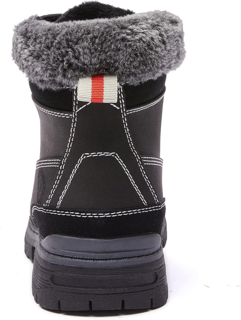 ANJOUFEMME Womens Hiking Snow Winter Boots - Waterproof Work Ankle Boots for Women Comfortable Warm Fur Boots for Backpacking Cycling