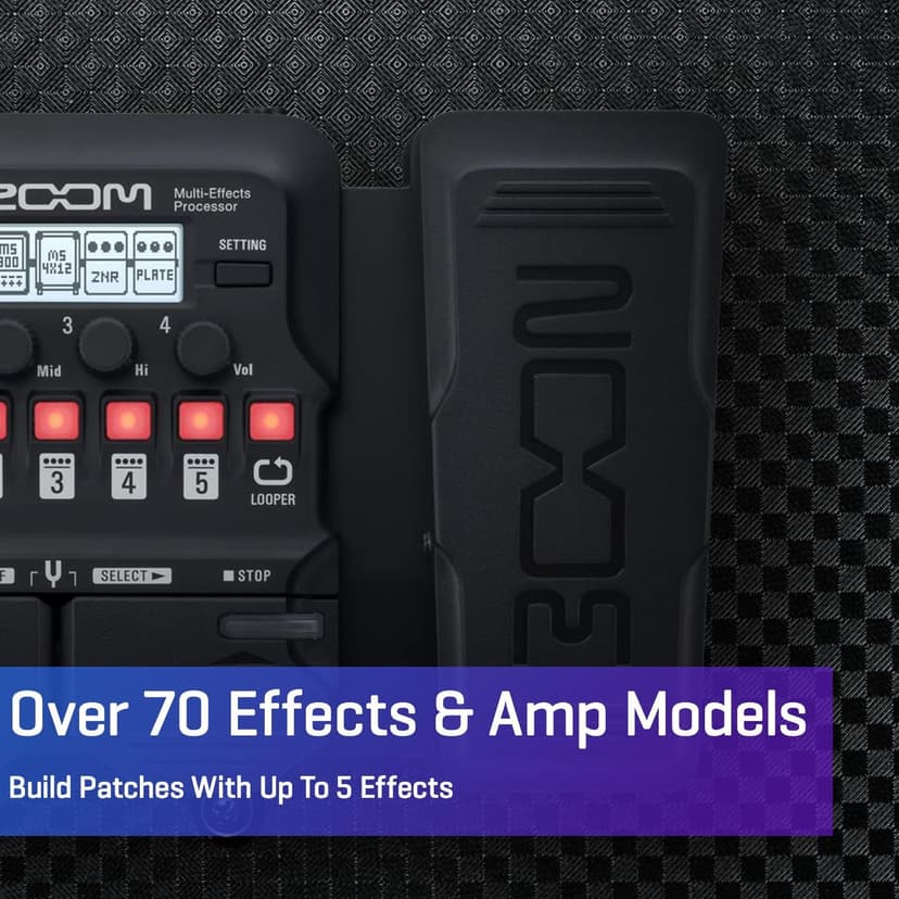 Zoom G1X Four Multi-Effects Processor with Expression Pedal for Electric Guitar