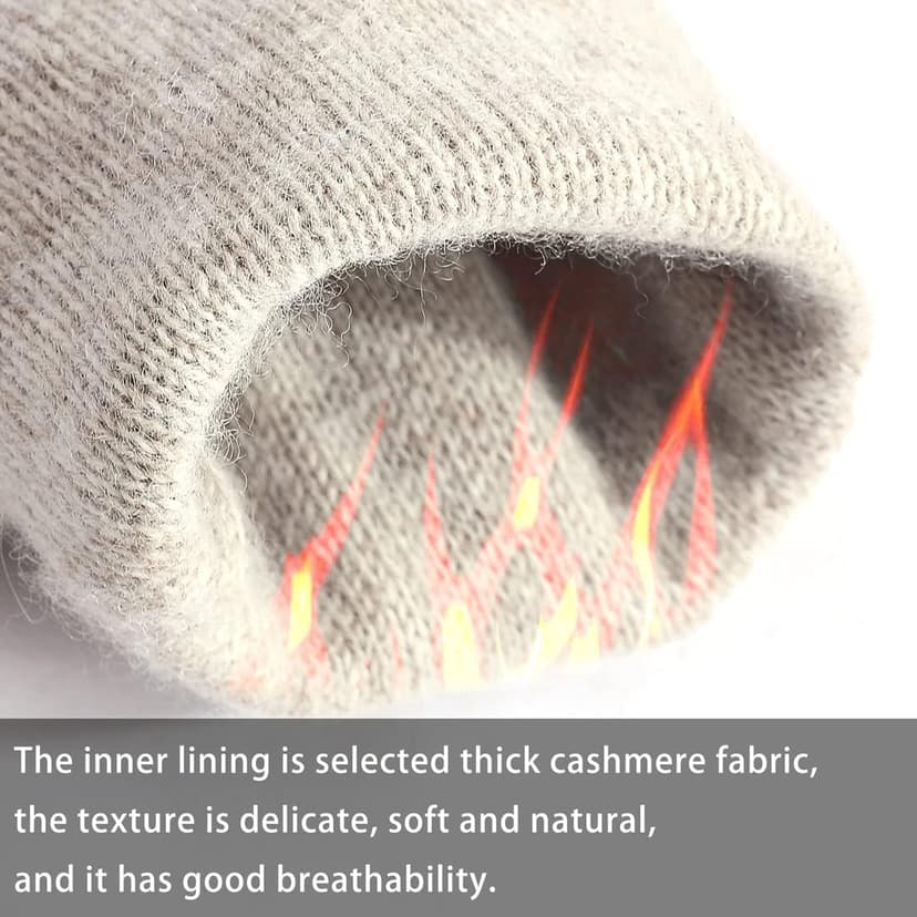 Harssidanzar Leather Gloves for Men,Winter Sheepskin Driving Gloves Cashmere Lined