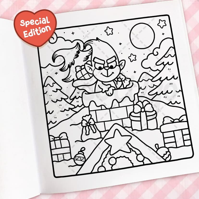 Cozy Christmas: Coloring Book for Adults and Kids (Cozy Spaces Coloring)