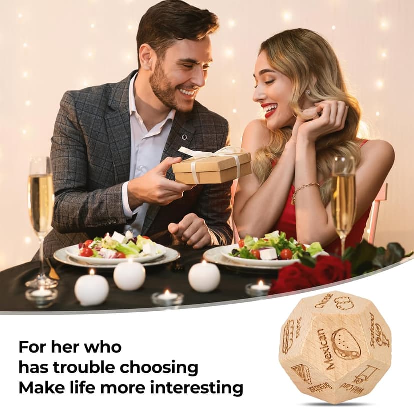 Stocking Stuffers for Men Women Adults, Anniversary Christmas Birthday Gifts for Men Women, Date Night Dice Couples Gift for Him Her, Dinner Decider Dice, Valentine's Day for Him Her
