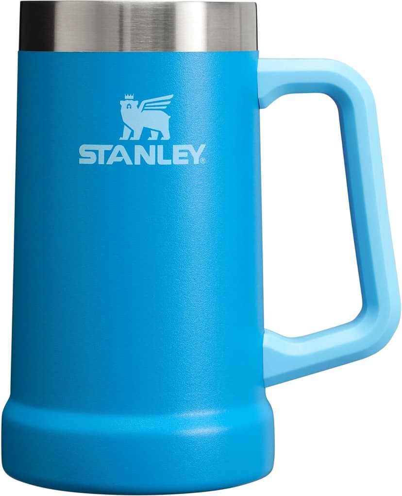Stanley Stay-Chill Beer Stein 24 oz | Heavy Duty Big Grip Handle | Beer Tumbler Drink Cup, Holds 2 Cans | Insulated Stainless Steel Party Mug | BPA-Free | Matte Black