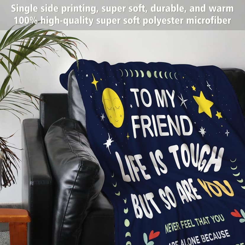 Niyewsor Best Friend Birthday Gifts for Women, Friendship Gifts for Women, Soul Sister, BBF, Bestie, Gift for Friends Female, to My Friend Blanket, 60"x50"