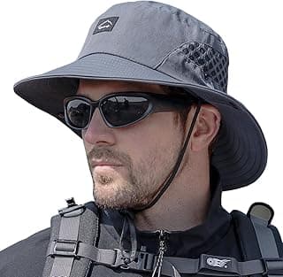 Sireck Fishing Hat, UPF50+ Wide Brim Sun Hat for Men Women, UV Protection Hiking Beach Bucket Hats Summer Safari Hat