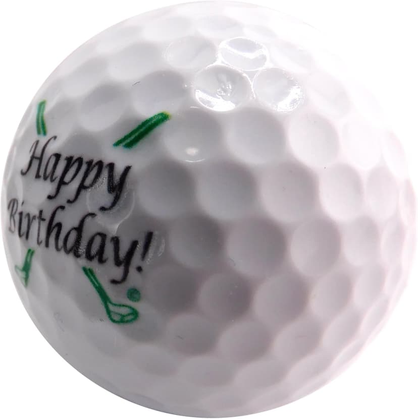 Westmon Works Happy Birthday Golf Ball Birthday Novelty Golfer Present for Dad or Golfing Fan One Standard Size Unit