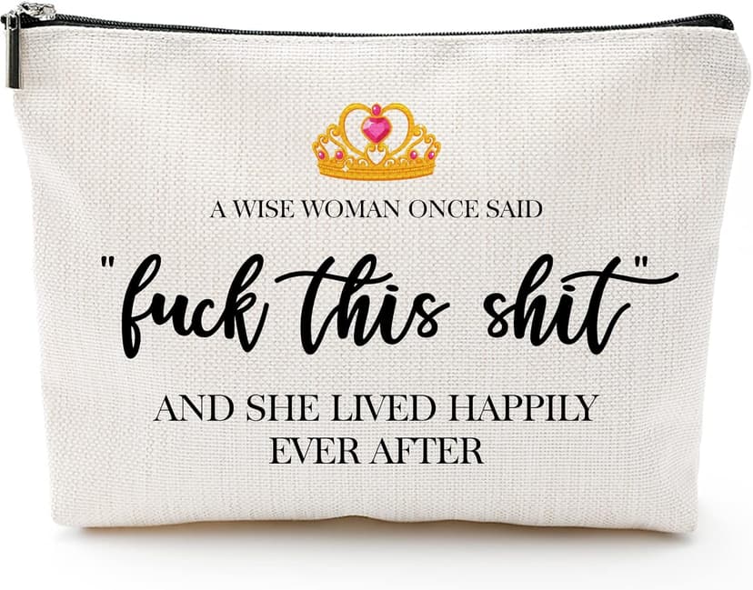 Luck This S-hit - Fun Birthday Gifts for Women - Makeup Travel Case/Bag, Anniversary Present, Commemorative/Retirement Gift